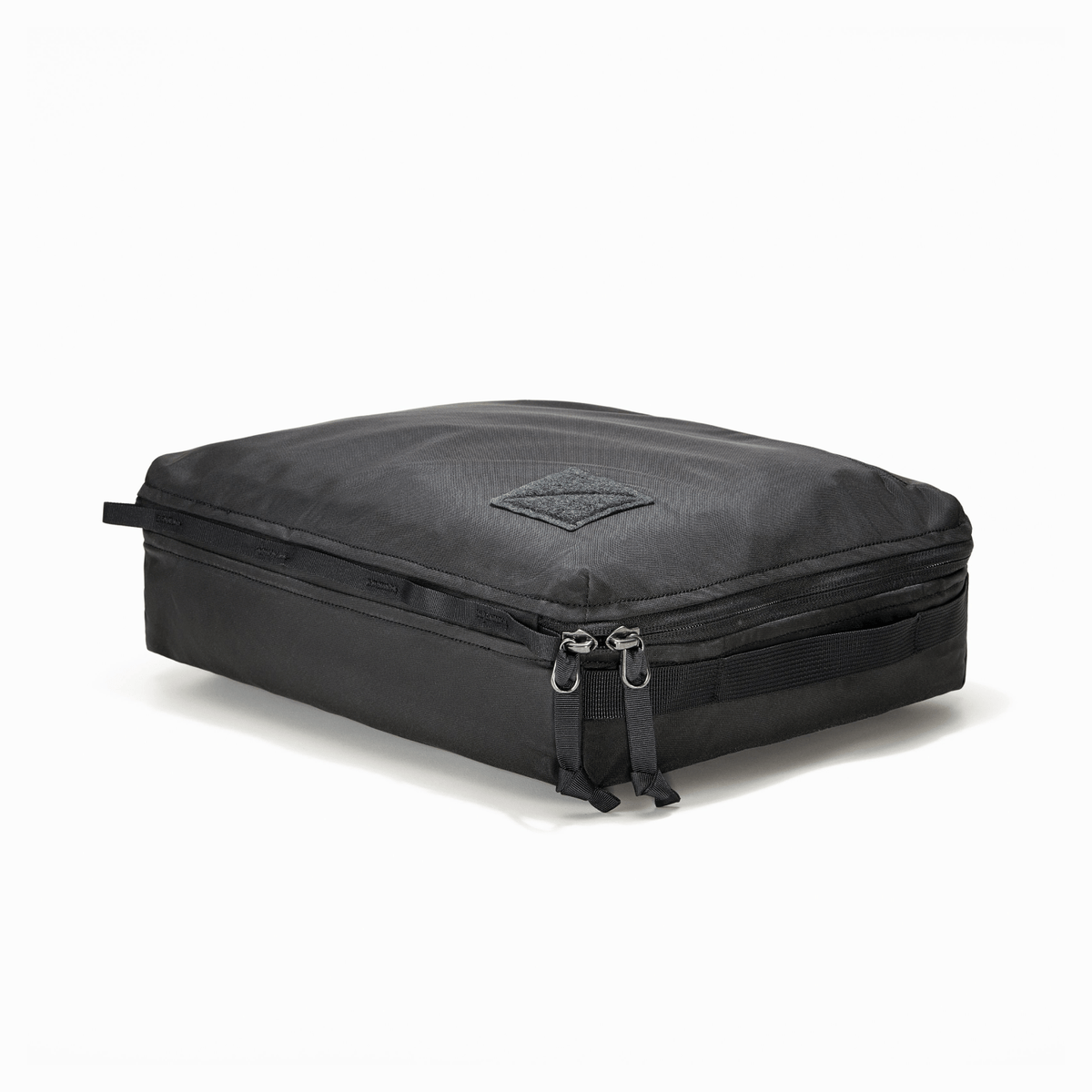 Transit Packing Cube 10L in Black - packed and laid flat [13021a-BLK]
