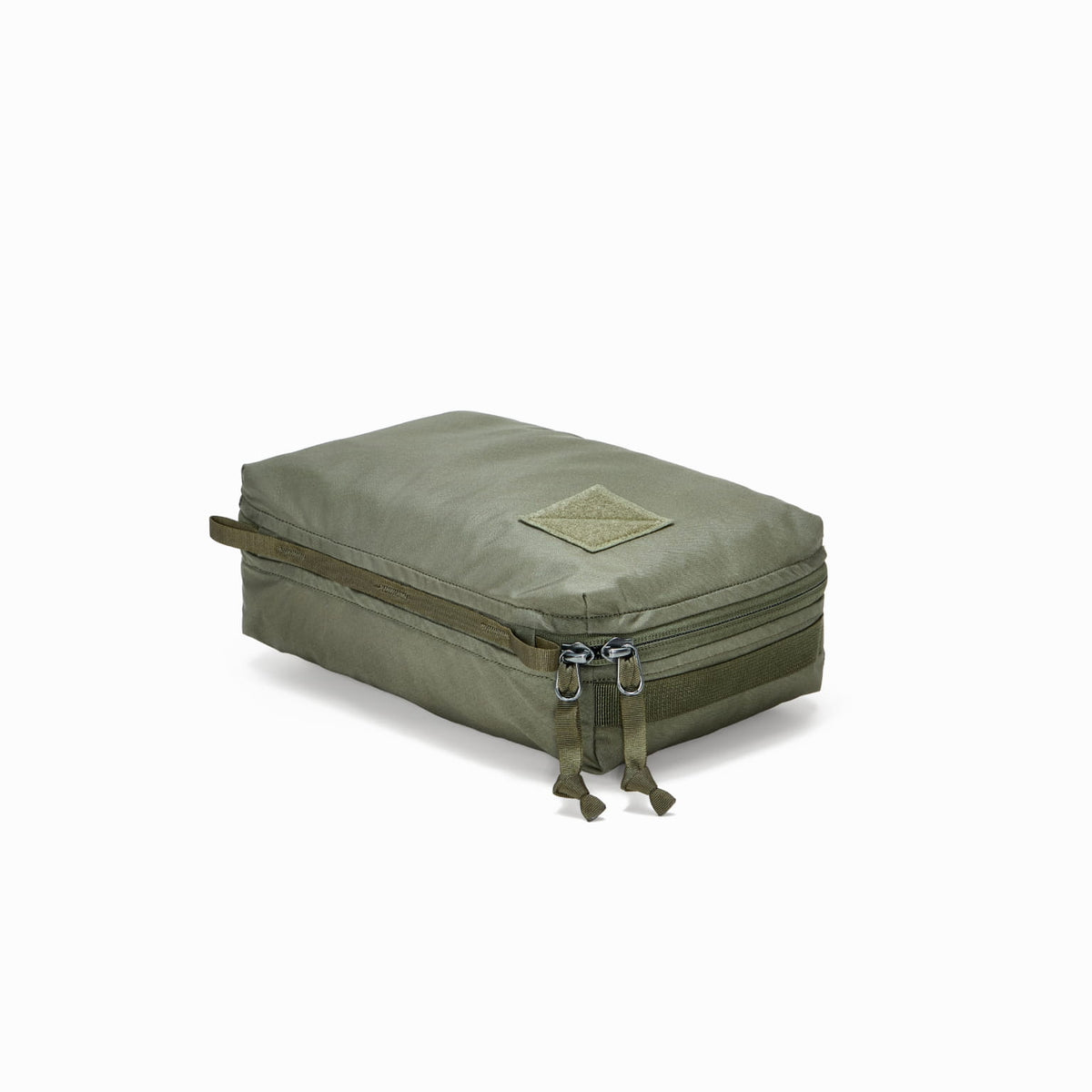 Transit Packing Cube 4L in OD Green - closed and laid flat [13026a-ODG]
