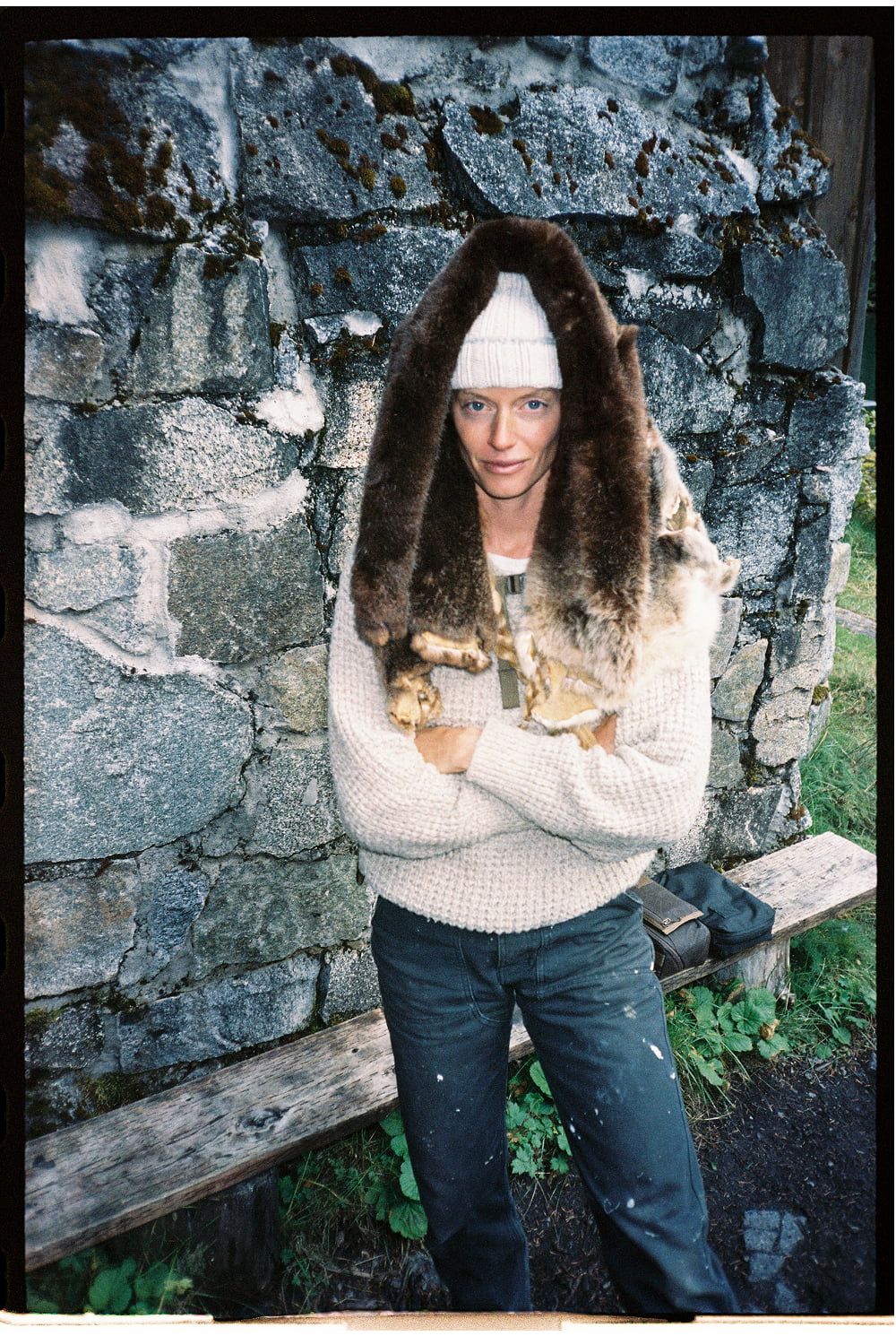Alaska Waxed Canvas Behind the Scenes Woman with Fur