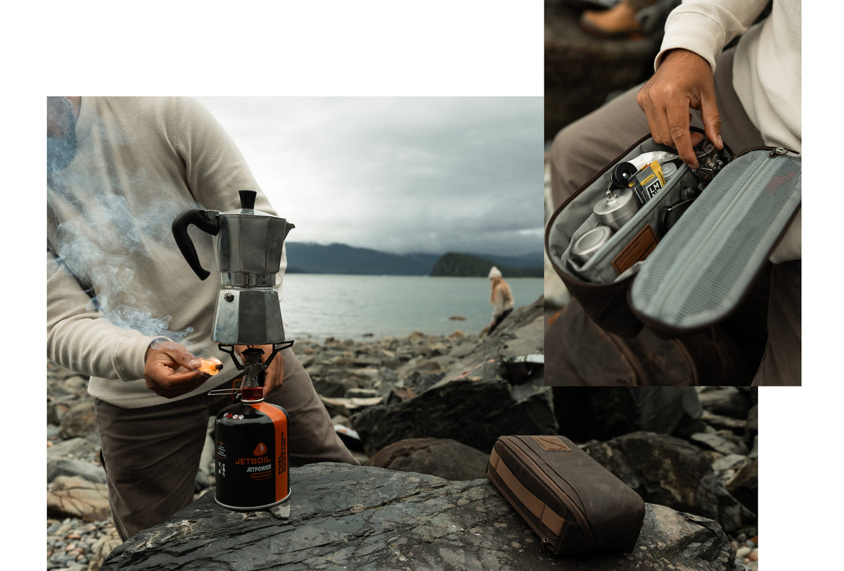 The Waxed Canvas Collection EVERGOODS Making Coffee